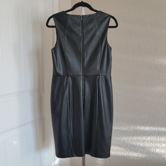 NWT Vince Camuto Kings Road Faux Leather Dress - Picture 4 of 5